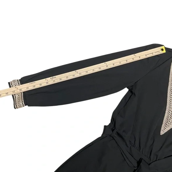 Women's Black Size Medium Jumpsuit with Belt EUC - Picture 5 of 7